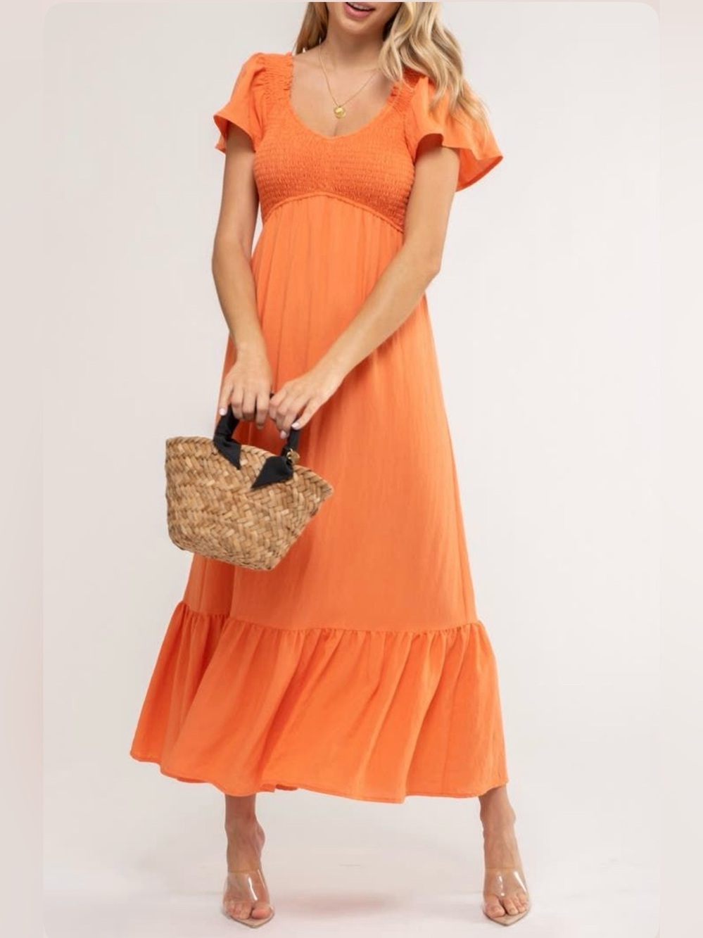 August Sky Smocked Dress: Size S